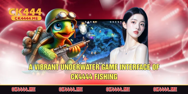 A vibrant underwater game interface of CK4444 Fishing