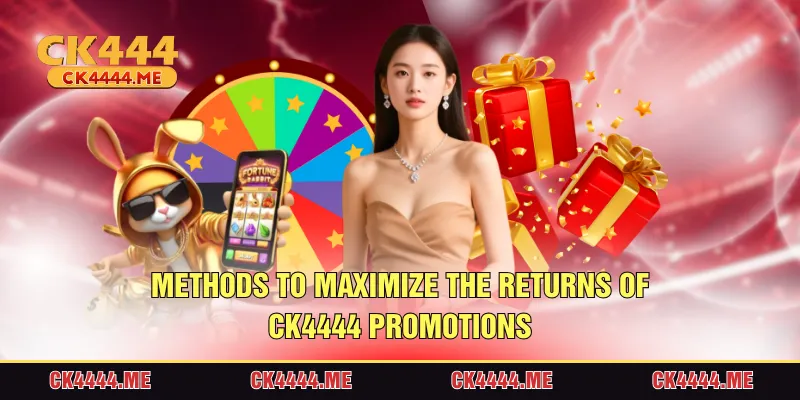 Methods to maximize the returns of CK4444 promotions