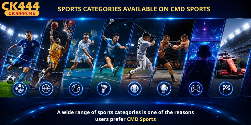  Sports Categories Available on CMD Sports