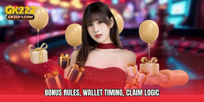 Bonus rules, wallet timing, claim logic
